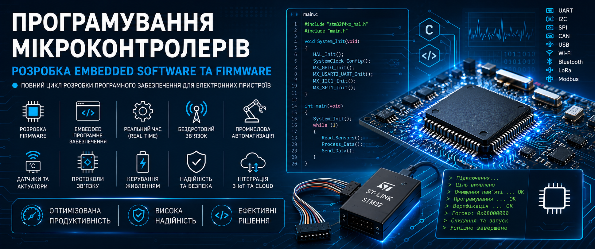 Програмування мікроконтролерів та вбудованих систем